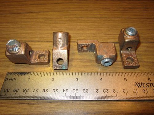 T&amp;b cast copper pressure terminal lug connectors 4 - 1 copper wire one hole 1/4&#034; for sale