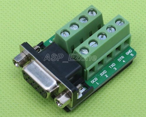 Hot db9-m2 db9 nut type connector 9pin female adapter rs232 to terminal for sale