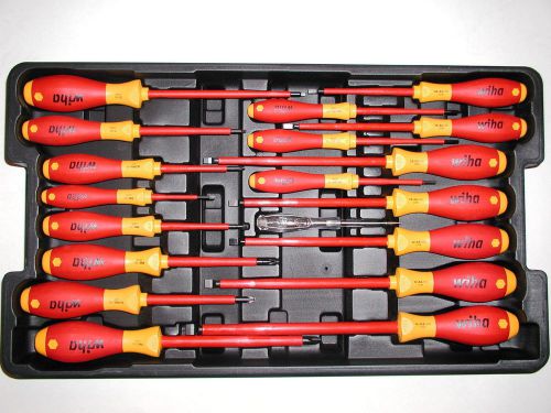 Wiha 19 pc insulated screwdriver set in molded tray 32095 for sale
