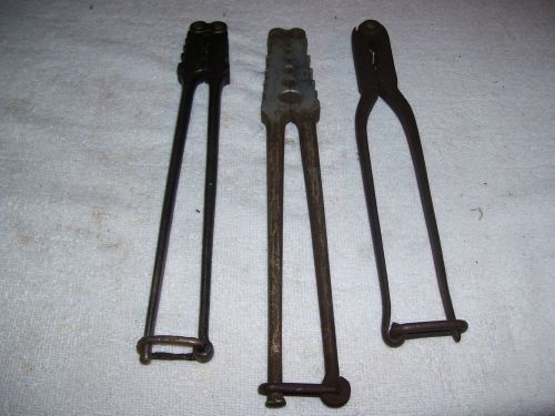ANTIQUE COLLECTIBLE WIRE STRIPPER/CUTTER TOOLS LOT OF 3