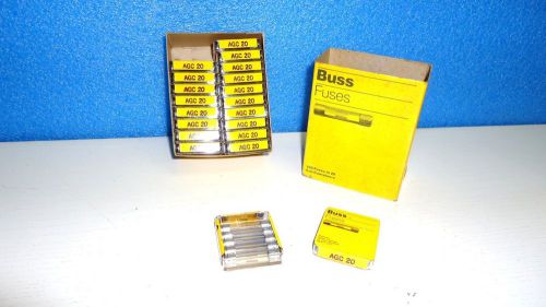BUSS FUSES AGC20 -100 FUSES IN 20-5 IN CONTAINERS BUSSMAN FREE SHIPPING