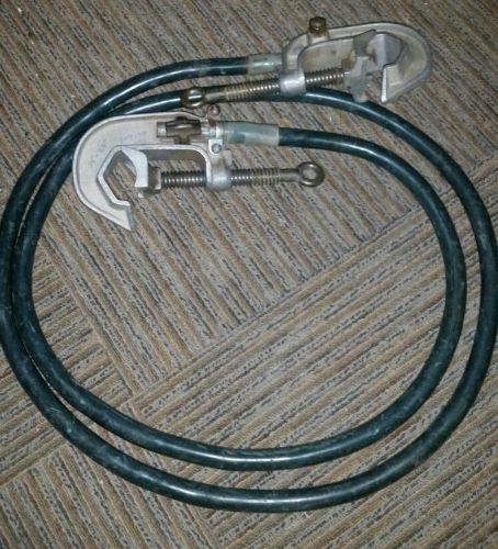 CHANCE 10&#039; Single Phase GROUNDING CABLE WITH CLAMPS SAFETY (inspected)