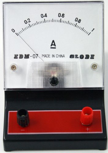 0-1 ampere (A) DC Ammeter, Analog Display