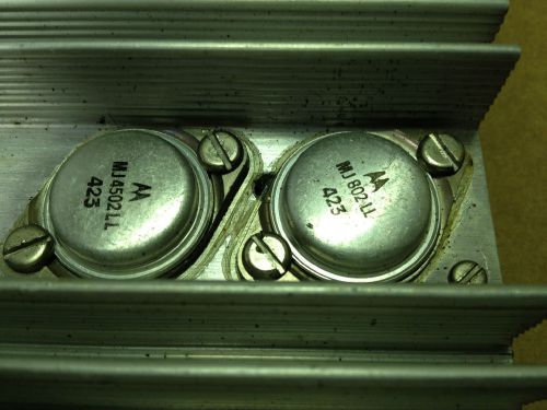 Alloy Heatsink 6&#034; x 4.75&#034; Loaded TO-3 Heat Sink Motorola MJ802LL MJ4502LL