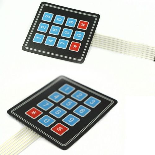 5pcs matrix array 12 key 3x4 membrane switch keypad keyboard for arduino avr mcu for sale