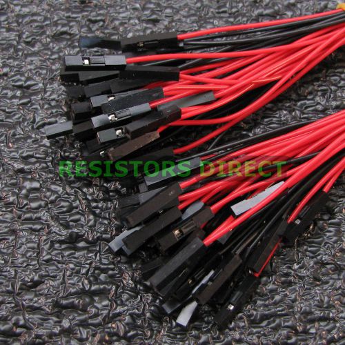 20cm dupont red &amp; black female to female 40pcs breadboard jumper wire arduino pi for sale