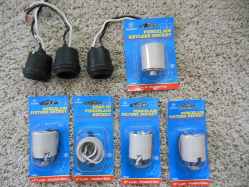 Assorted Electrical Sockets &amp; Grounding Pigtails