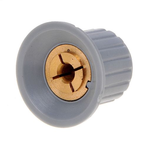 Plastic grey top screw tighten control knob 16mmdx16mmh for 4mm shaft for sale