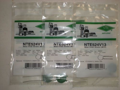(lot of 3) nte nte524vb 180v 355v 23mm disc metal oxide varistor new for sale