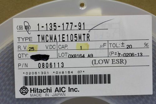HITACHI TMCMA1E105MTR/1-135-177-91-25VDC CAPACITOR -50 PCS/CHIP COMPONENT(66AB)
