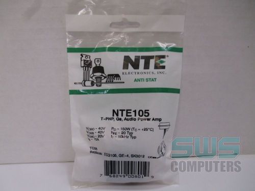 NTE Electronics NTE105 Germanium PNP Transistor Audio Power Amp TO36