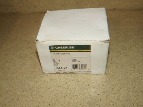 GREENLEE MODEL # 34483 AC AMMETER PANEL METER- NEW IN BOX