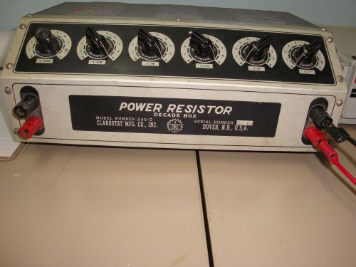 CLAROSTAT POWER RESISTOR DECADE BOX 240-C USED TESTED