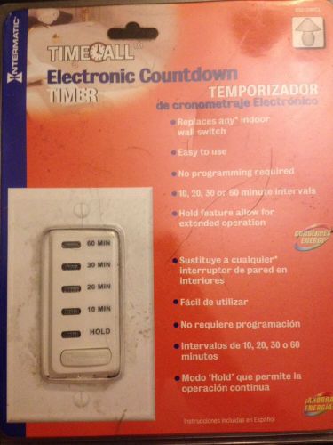 INTERMATIC ELECTRONIC COUNTDOWN TIMER-NEW-E1210WCL White Timer **Great Deal**