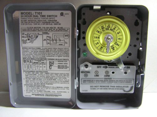 Intermatic security light swimming pool pump t101 timer 24 hour 1 pole 110 volt for sale
