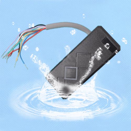 Waterproof security door black id wiegand 26 rfid card reader 125khz em4100 for sale