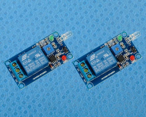 2pcs 5V Photosensitive Sensor Module Light Detection Relay Module for Arduino