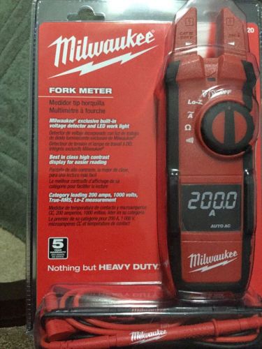 Milwaukee 2205-20 Fork Meter. With Cables