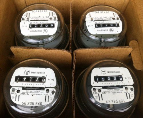 Electric watthour meter kwh e-z read cyclone, residential, lot of 4 for sale
