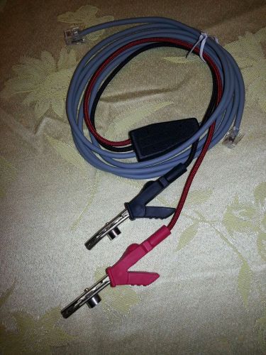 Telephone computer or DSL meter test clip leads