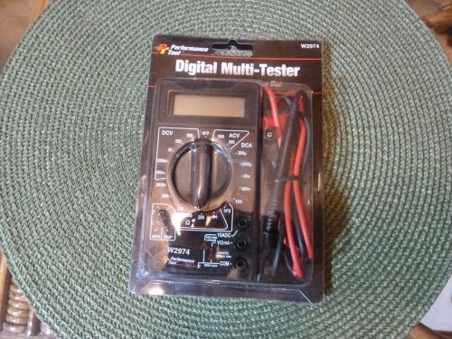DIGIAL MULTI-TESTER BY PERFORMANCE TOOL W2974 HOME/AUTO AC &amp; DC VOLT MEASUREMENT