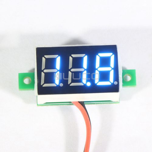 Dc 2.80-32v 12 volts voltage gauge digital electronic voltmeter panel blue led for sale