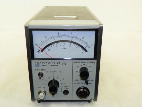 Vintage agilent / hp 432a analog rf power meter, in good working order! for sale