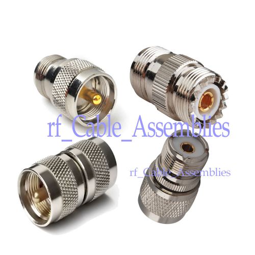 4pc/set RF coaxial adapter connector Kit N male/female to UHF PL-259 SO-239 M/F