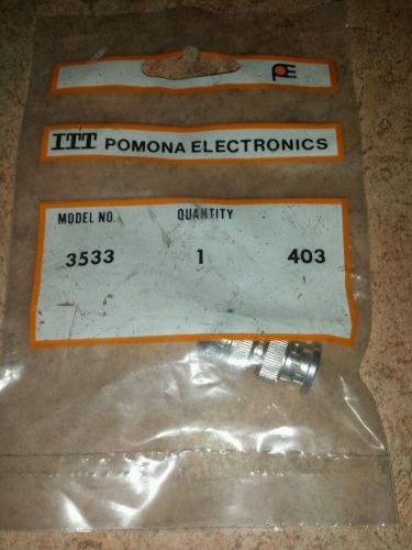 New Pomona 3533 BNC Adapter Male to Male - In Sealed Package.