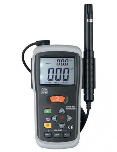 Infrared ir thermometer -50c-500c -58-932f &amp; humidity meter tester 2in1 dt-616ct for sale