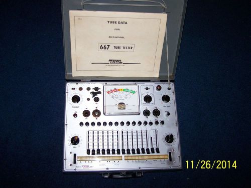eico 667 tube tester with tube data book