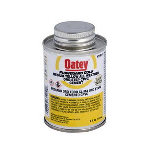 Oatey scs 31910 flowguard cpvc all weather medium solvent cement, 4 oz can for sale