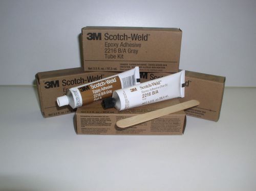 3-M Scotch-Weld Two Part Epoxy Adhesive 2216 B / A Gray Tube Kit 3.3 oz.