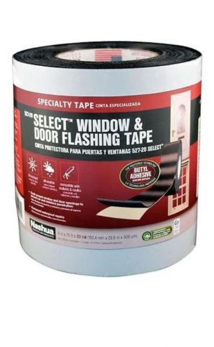 NASHUA 527-20 Select Window And Door Flasing Tape 6&#034;x75ft X20 Mil Butyl Adhesive