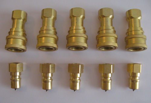 1/4&#034; M/F Brass Quick Disconnects, Set of 5