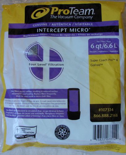 Proteam intercept micro super coach pro vacuum bags #107314 10/pkg 6 qt.bag for sale