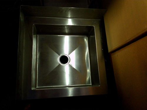 New stainless mop sink, 28&#034; square, side splash for sale