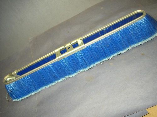 New metal push broom head 3&#034; polyester soft bristles  51d2 for sale