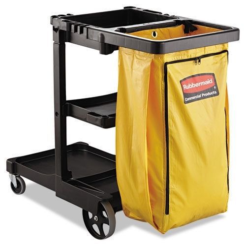 Rubbermaid commercial rcp9t80yel vinyl yellow cleaning cart *bag only* 26 gal for sale