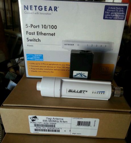 Bullet 5 w poe yagi antenna and switch for sale