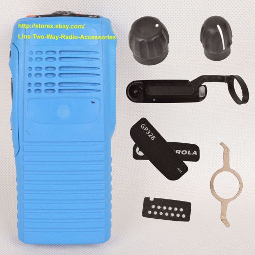 Blue refurbish repair kit case housing cover for motorola gp328 walkie talkie for sale