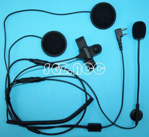 Open helmet motorcycle headset/earpiece for kenwood radio tk2130 tk2131 tk288 for sale