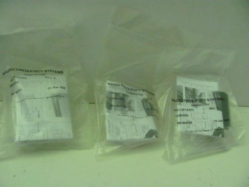 LOT OF 3 RADIO REQUENCY SYSTEMS NM-LCF14-070 REV. A RF MICROWAVE CONNECTOR KIT