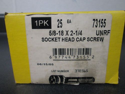 New box of 25 5/8-18x2 1/4 Socket Head Cap Screw UNRF 73155