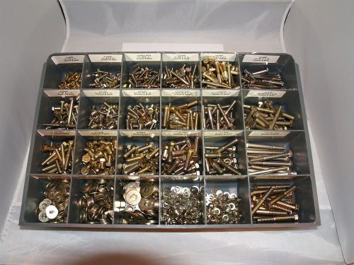Grade 8  bolt and nut assortment kit 1,140 total fasteners for sale