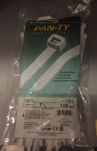 Panduit PLT2S-C Pan-Ty Cable Tie  Nylon 6.6  Standard Cross Section  Curved Tip