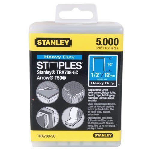 STANLEY 1/2 IN HD STAPLES - 5000 STAPLES- TRA708-5C