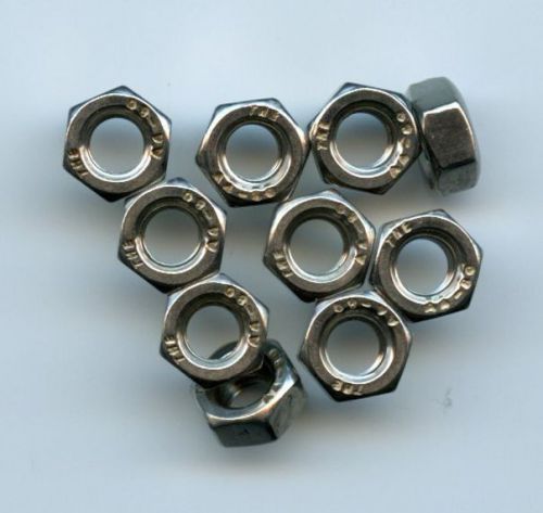 (10) M6 x 1.0 Marine grade A4-80 stainless steel hex nuts with FREE WASHERS