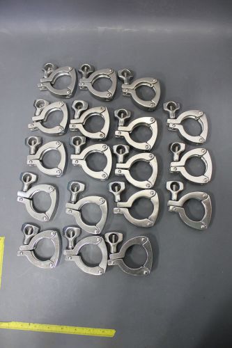 (18) 1 1/2&#034; SANITARY CLAMPS A3 316L STAINLESS STEEL TRI-CLAMP (S10-4-114Q)