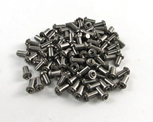 (100) Self Clinching Stainless Steel Nuts 8-32 by .44 Long - BS-832-2 Fasteners